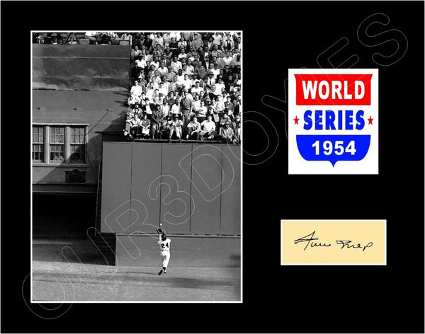 Willie Mays 1954 World Series Matted Photo Display 11X14 - New York Giants - 1580