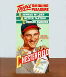 1947 Stan Musial Chesterfield Store Counter Standup Sign - St. Louis Cardinals - 1587
