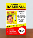 1953 Stan Musial Complete Baseball Magazine Store Counter Standup Sign - Cardinals - 1590