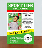 1950 Stan Musial Sport Life Magazine Store Counter Standup Sign - Cardinals - 1593