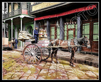 1903 New Orleans Louisiana Milk Cart Colorized 8X10 Photo - 2549