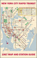 1967 New York Subway Map Poster 11X17 - 2553