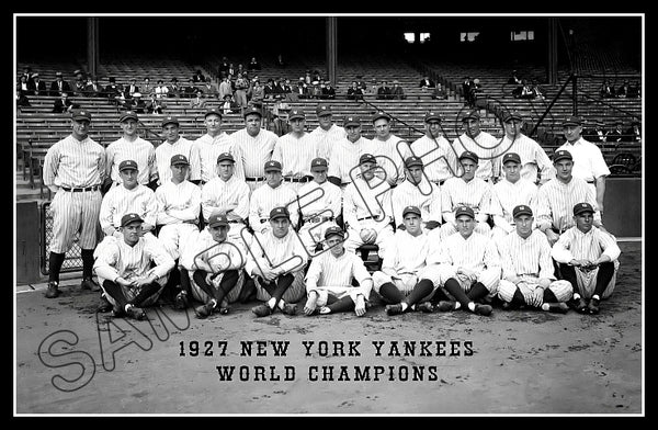 1927 New York Yankees Poster 11X17 - Gehrig Ruth Lazzeri - 2162
