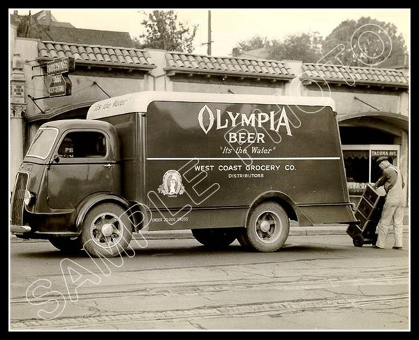 Olympia Beer Truck 8X10 Photo - Tacoma Washington 1950's - 2262