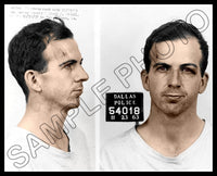 1963 Lee Harvey Oswald Colorized 8X10 Photo - Mugshot - 2897