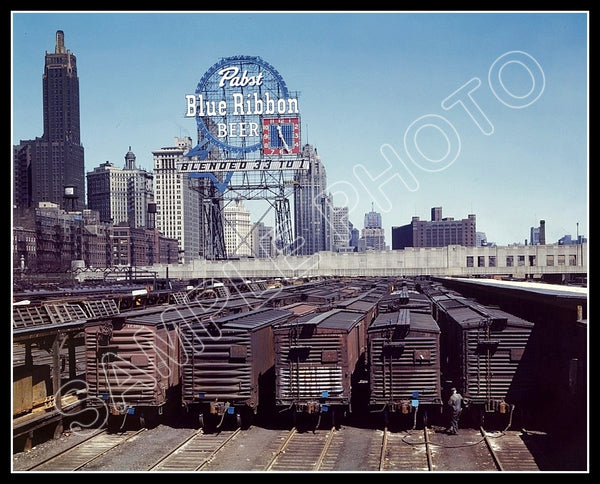 Pabst Beer Sign 8X10 Photo - Chicago Illinois 1943 - 2265