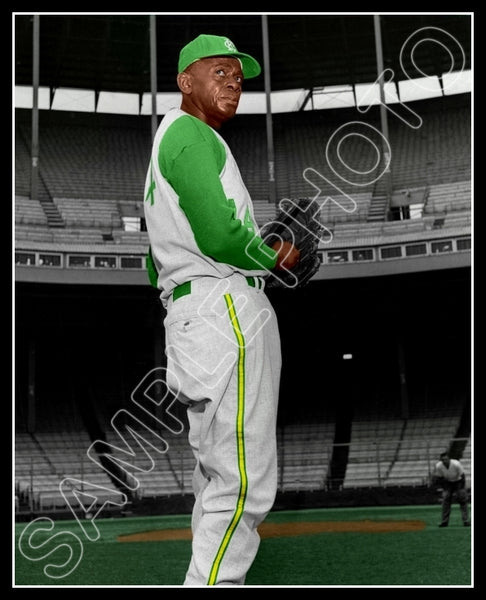 Satchel Paige Colorized 8X10 Photo - 1965 Kansas City Athletics A's - 609