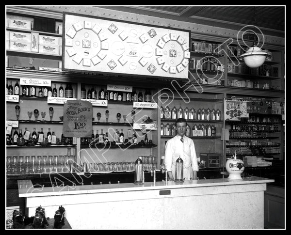 1920 Peoples Drug Store 8X10 Photo - Cherry Smash Dispenser - 2362