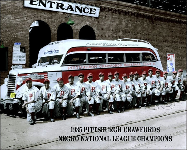 1935 Pittsburgh Crawfords Colorized 8X10 Photo - Bell Gibson Negro Leagues - 2174