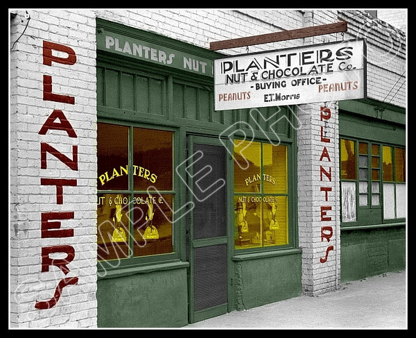 1938 Planters Peanuts Office Store Colorized 8X10 Photo - Enfield North Carolina - 2371