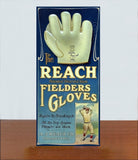 1910 Reach Baseball Fielders Gloves Store Counter Standup Sign - 1008