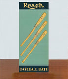 1930's Reach Baseball Bats Store Counter Standup Sign - Wilson Frisch O'Doul - 1006