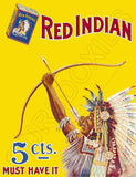 Red Indian Tobacco Store Counter Standup Sign - 2372