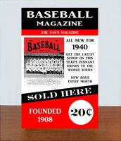 1940 Cincinnati Reds Baseball Store Counter Standup Sign - 2182
