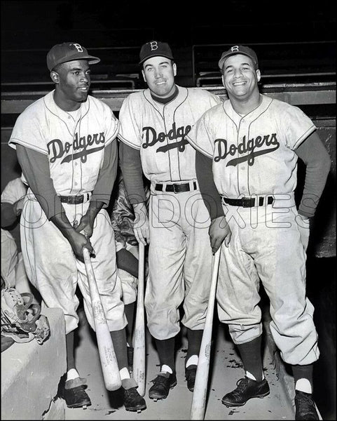 Jackie Robinson Duke Snider 8X10 Photo - Roy Campanella Brooklyn Dodgers - 11992