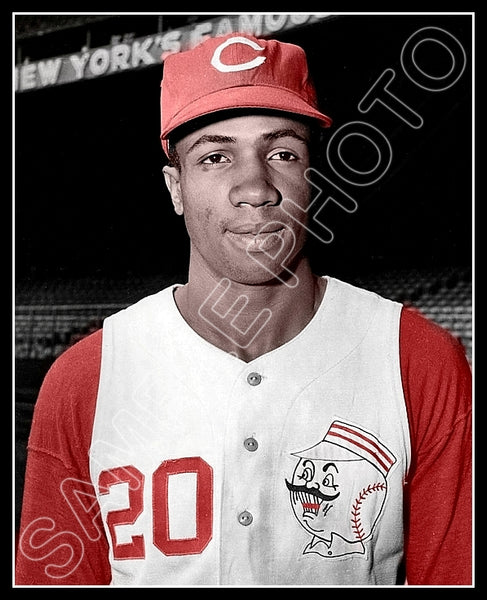 Frank Robinson Colorized 8X10 Photo - Cincinnati Reds - 625