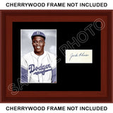 Jackie Robinson Matted Photo Display 8X10 - Brooklyn Dodgers - 636