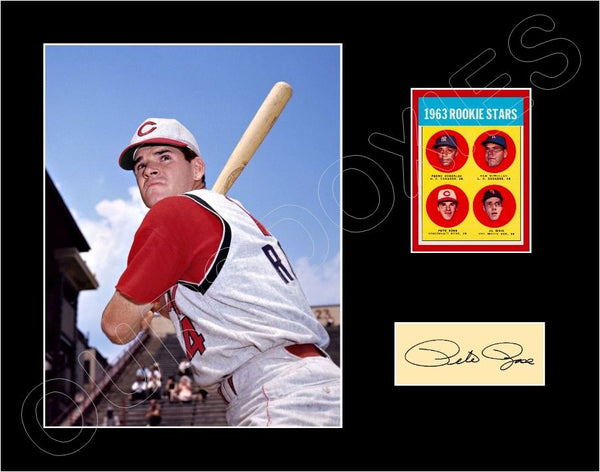 Pete Rose 1963 Topps Card Matted Photo Display 11X14 - Reds Rookie - 1 –  OUR3DOXIES