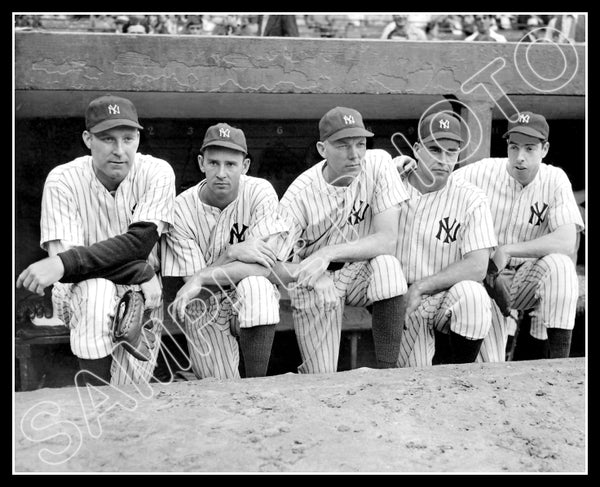 Joe Dimaggio Bill Dickey 8X10 Photo - Ruffing Gordon Keller Yankees - 11996