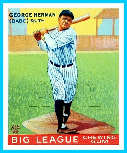 1933 Goudey Babe Ruth Reprint Card #144 - New York Yankees - 3332