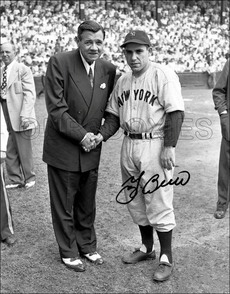 Babe Ruth Yogi Berra 11X14 Photo - Autographed 1947 New York Yankees - 2012