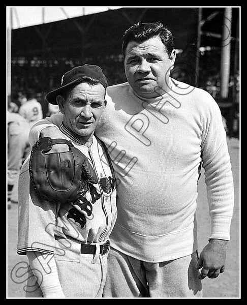 Babe Ruth Rabbit Maranville 8X10 Photo - 1935 Boston Braves - 2040