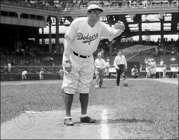 Babe Ruth 11X14 Photo - 1938 Brooklyn Dodgers - 1390