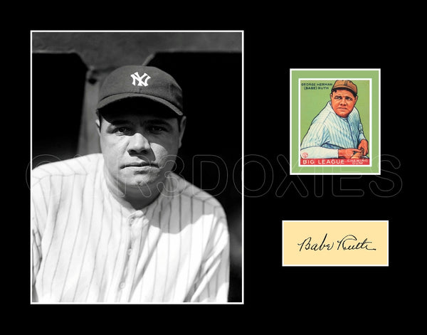 Babe Ruth 1933 Goudey Card Matted Photo Display 11X14 - New York Yankees - 1606