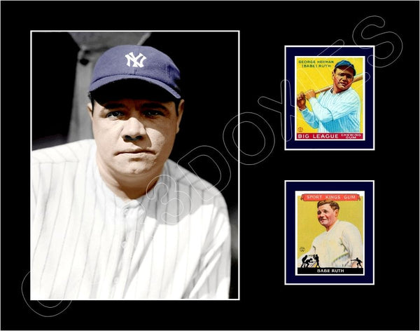 Babe Ruth 1933 Goudey Sport Kings Card Matted Photo Display 11X14 - New York Yankees - 1609