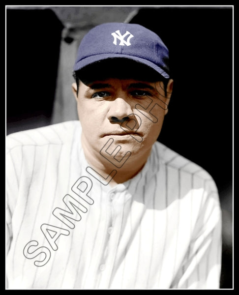 Babe Ruth Colorized 8X10 Photo - 1924 New York Yankees - 715