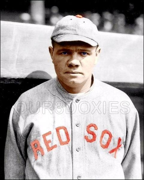 Babe Ruth Colorized 8X10 Photo - Boston Red Sox - 11