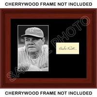 Babe Ruth Matted Photo Display 8X10 - Brooklyn Dodgers - 734