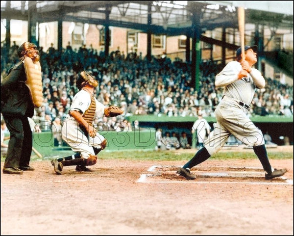 Babe Ruth Colorized 8X10 Photo - Griffith Stadium New York Yankees - 12