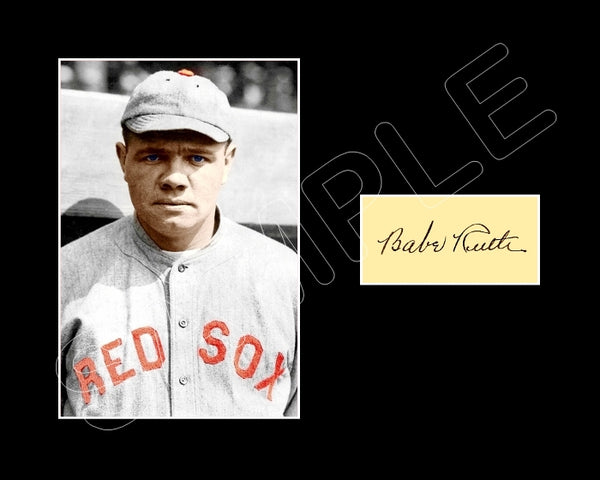 Babe Ruth Matted Photo Display 8X10 - Boston Red Sox - 736