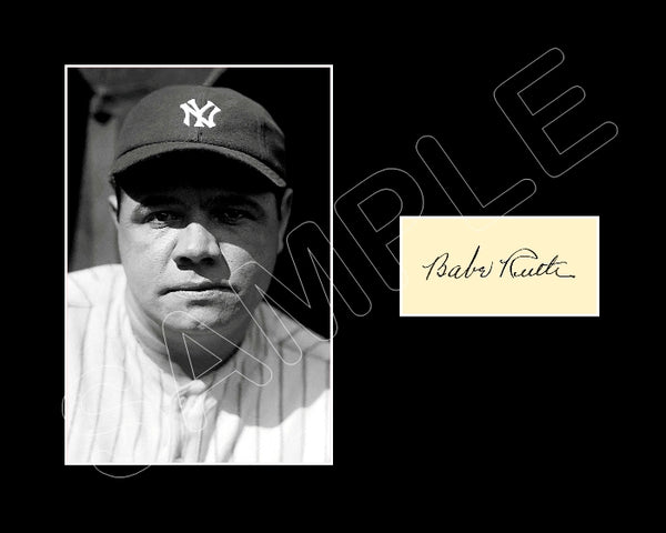 Babe Ruth Matted Photo Display 8X10 - New York Yankees - 735