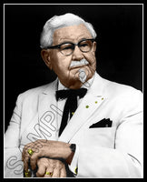 Harland Sanders Colorized 8X10 Photo - KFC - 2927