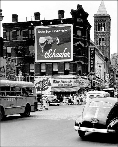 Schaefer Beer Billboard 8X10 Photo - New York 1948 - 2268