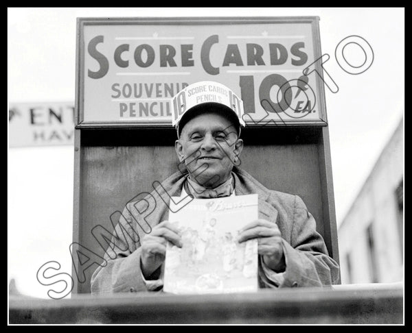 1952 Braves Field 8X10 Photo - Boston Scorecard Vendor - 1111