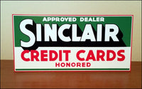 Sinclair Credit Cards Store Counter Standup Sign - 3032