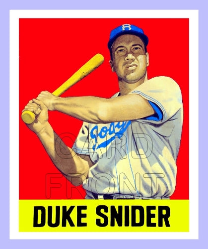 1948 Leaf Duke Snider Fantasy Card - Brooklyn Dodgers - 3393