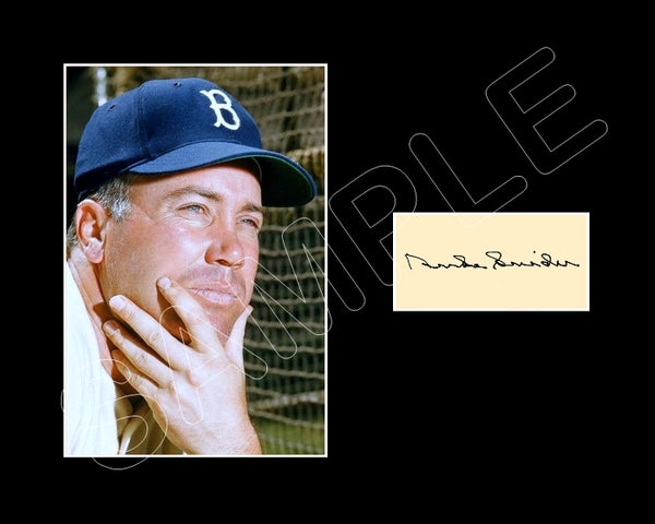 Duke Snider Matted Photo Display 8X10 - Brooklyn Dodgers - 761