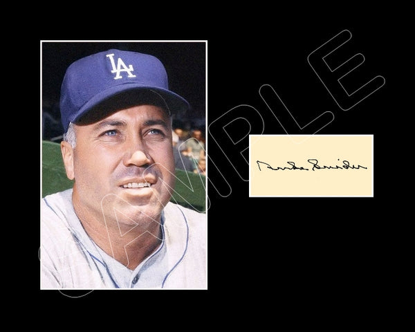 Duke Snider Matted Photo Display 8X10 - Los Angeles Dodgers - 762