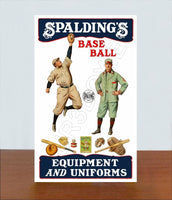 1900 Spalding's Baseball Equipment And Uniforms Store Counter Standup Sign - 1