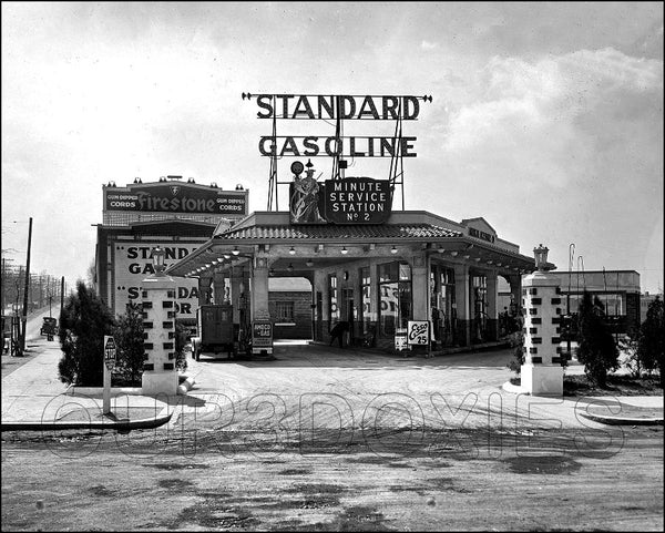 1926 Standard Gas Station 8X10 Photo - Washington DC - 3035