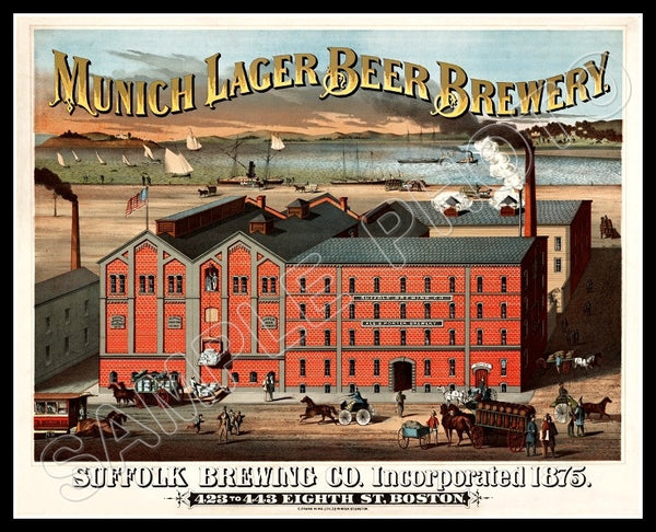 Suffolk Beer Brewery 8X10 Photo - Boston Massachusetts 1880 - 2275