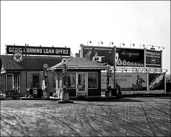 1925 Texaco Gas Station 8X10 Photo - Washington DC - 3040