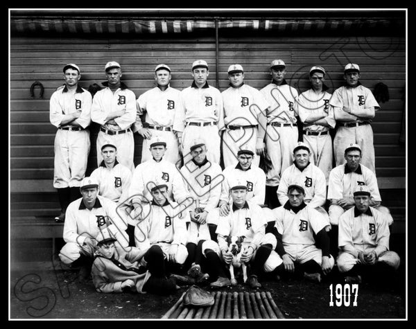 1907 Detroit Tigers 11X14 Photo - Cobb Jennings Crawford - 2184