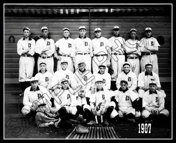 1907 Detroit Tigers 8X10 Photo - Cobb Jennings Crawford - 2183