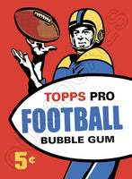 1957 Topps Football Wax Pack Wrapper Store Counter Standup Sign - 3009