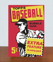 1961 Topps Baseball Wax Pack Wrapper Store Counter Advertising Standup Sign - 1012